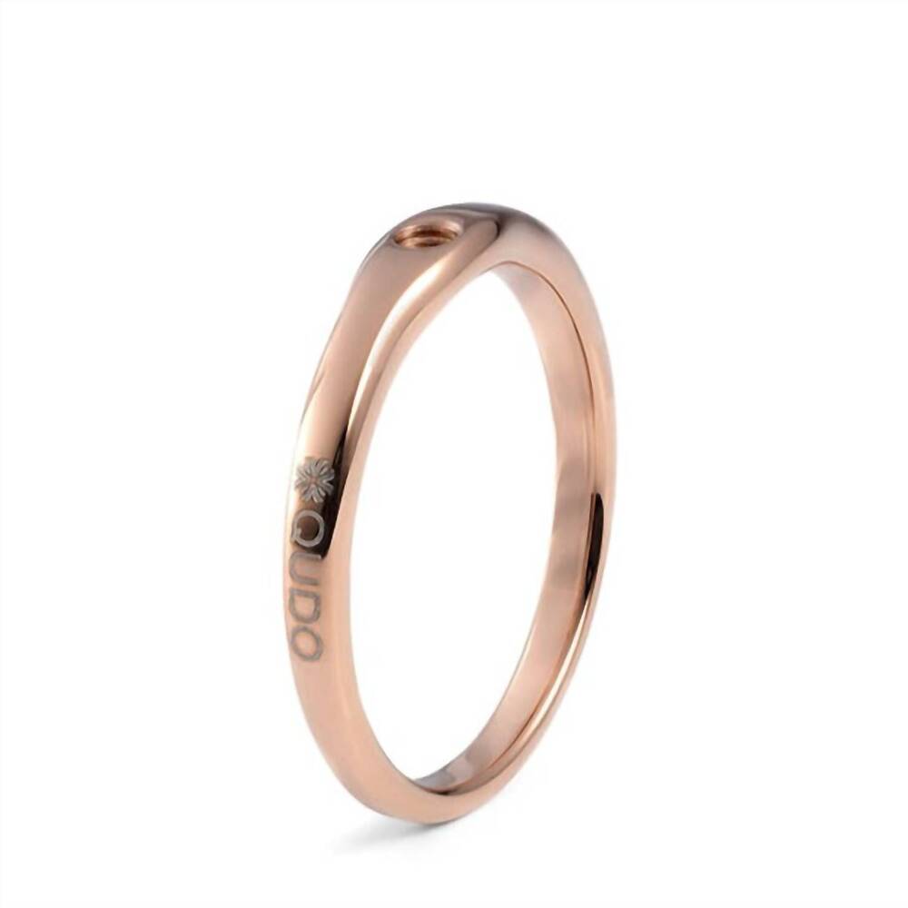 NEW QUDO women's basic fine ring in rose gold